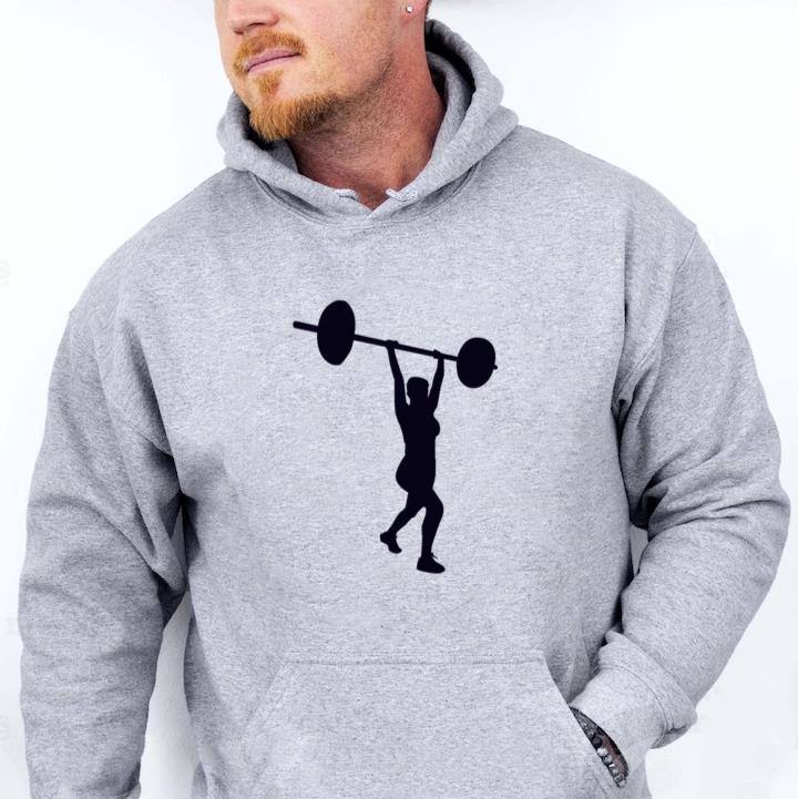 Clean And Jerk Crossfit Silhouette Hoodie