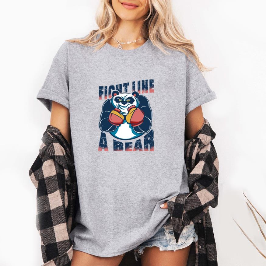Fight Like A Bear Panda Boxing T-Shirt