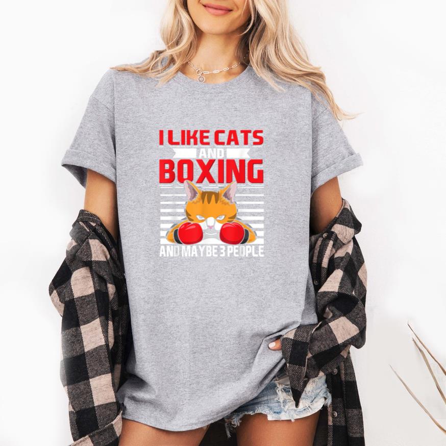 I Like Cats And Boxing T-Shirt