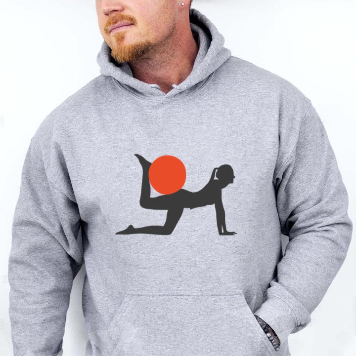 Pilates Exercise Girl Silhouette Hoodie