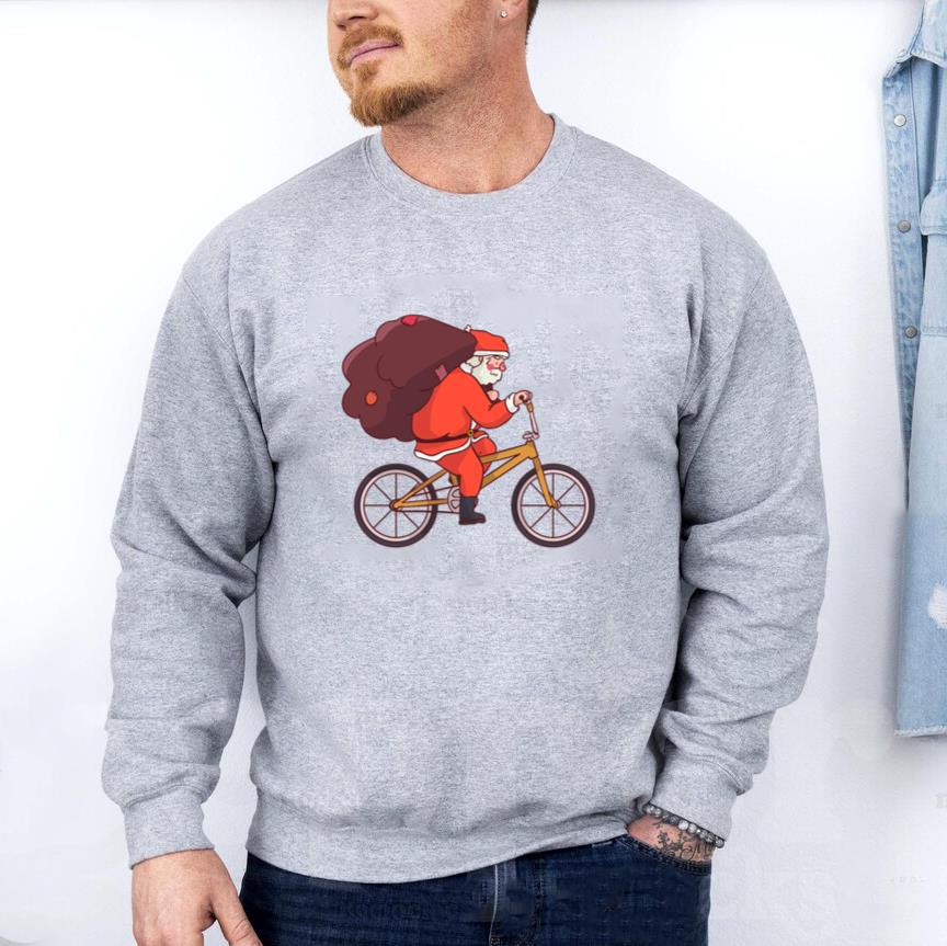 Santa Claus Sack Bicycle Flat Sweatshirt