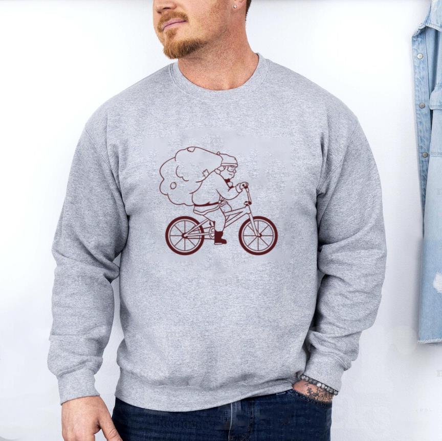 Santa Claus Sack Bicycle Stroke Sweatshirt