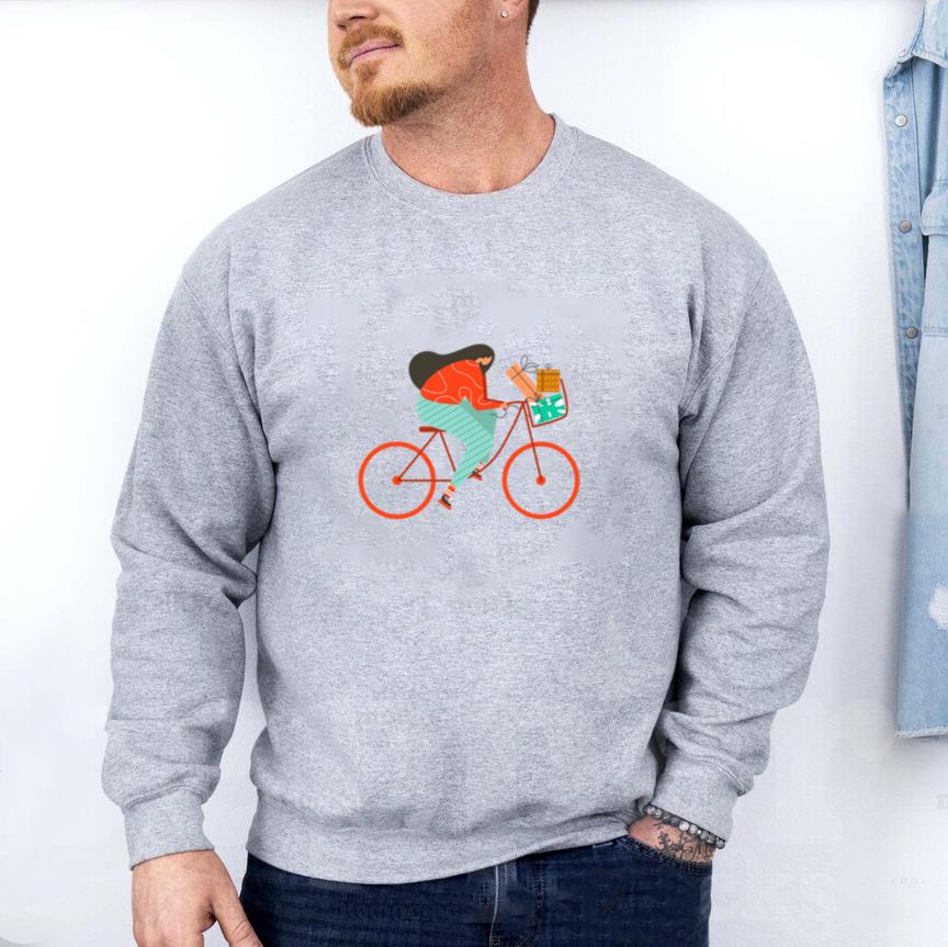 Woman Box Gift Bicycle Flat Sweatshirt