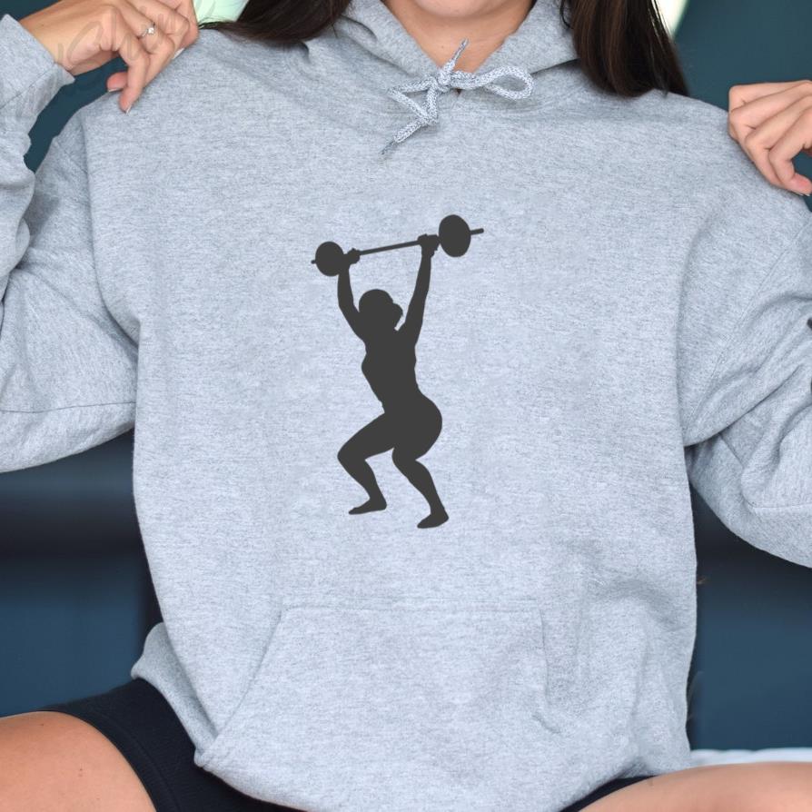 Woman Snatch Overhead Silhouette Hoodie - Image 3