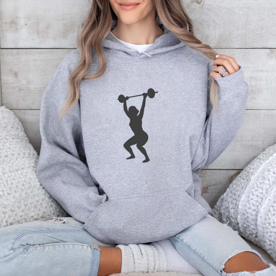 Woman Snatch Overhead Silhouette Hoodie - Image 2