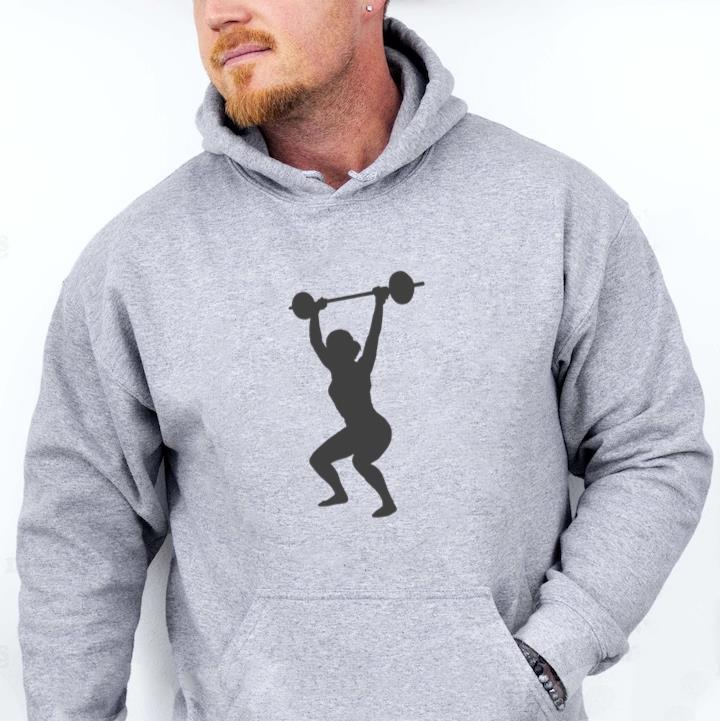 Woman Snatch Overhead Silhouette Hoodie