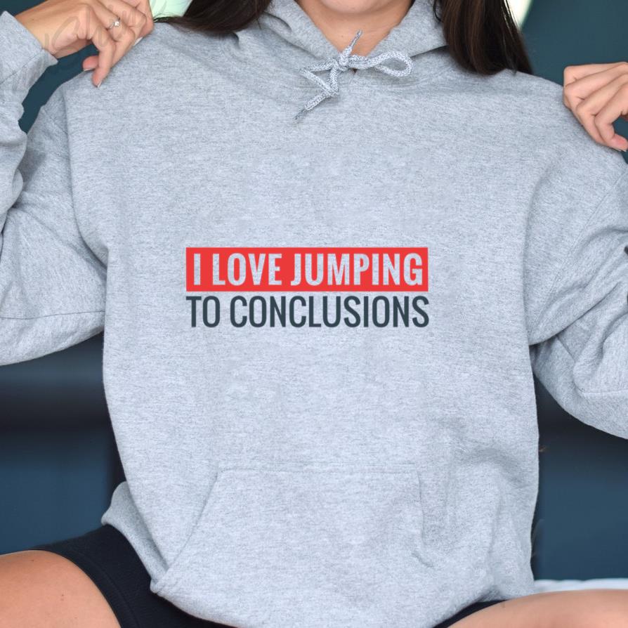 Workout I Love Jumping Phrase Hoodie - Image 3