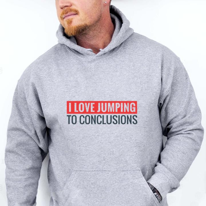 Workout I Love Jumping Phrase Hoodie